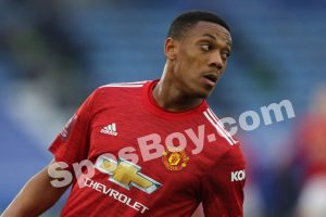 Anthony martial in a Manchester United Jersey