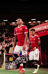 Jesse Lingard and Sancho come out to play a match for Manchester United